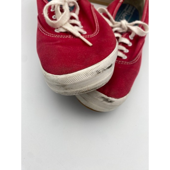 Keds Champion Red Canvas Sneakers Women's Size 9.5M Classic Casual Shoe Preowned - Picture 5 of 5